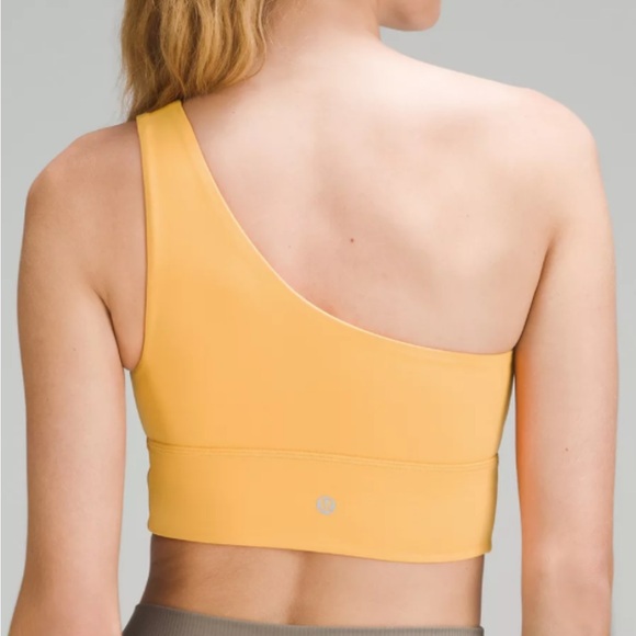 LULULEMON ALIGN ASYMMETRICAL BRA SIZE 12 ORANGE COLOR (MGDM)NWT - Picture 2 of 3